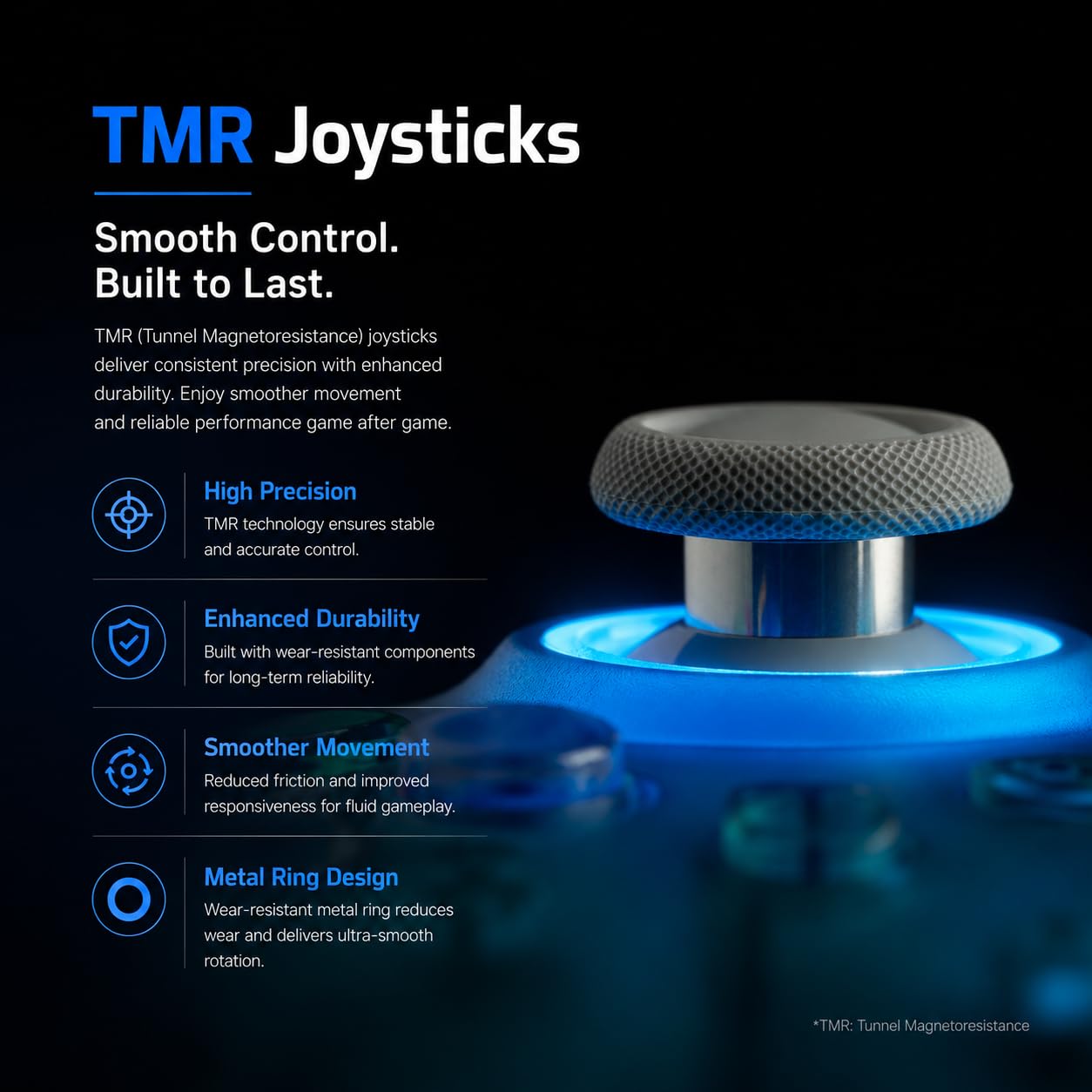 8Bitdo Ultimate 2 Controller senza fili per Windows e Android (Blu limpido) | Joystick TMR, Frequenza di Polling 1000Hz, Tactile/Hall Triggers, L4/R4 e 2 Pulsanti Posteriori Programmabili