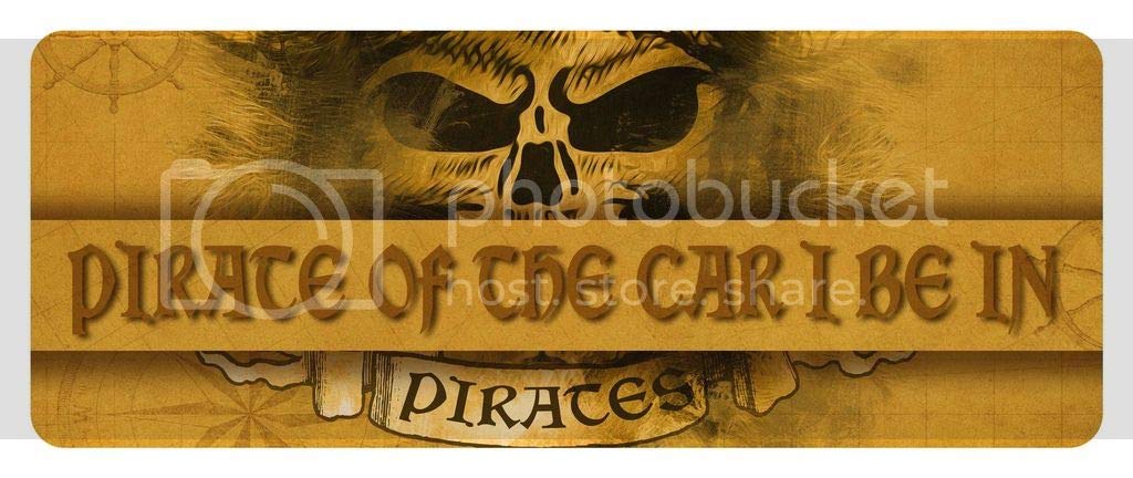 Makoroni Pirate of The CAR I BE in Pirate, CAR Magnet-Magnetic Bumper Sticker, Desy99