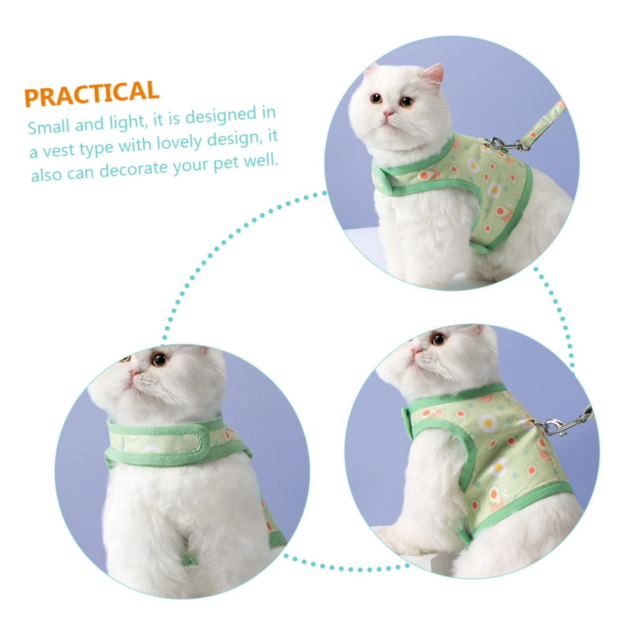POPETPOP 4juegos Arnés De para Gatos con Chaleco Transpirable con Estampado De para Paseos De Pequeñas