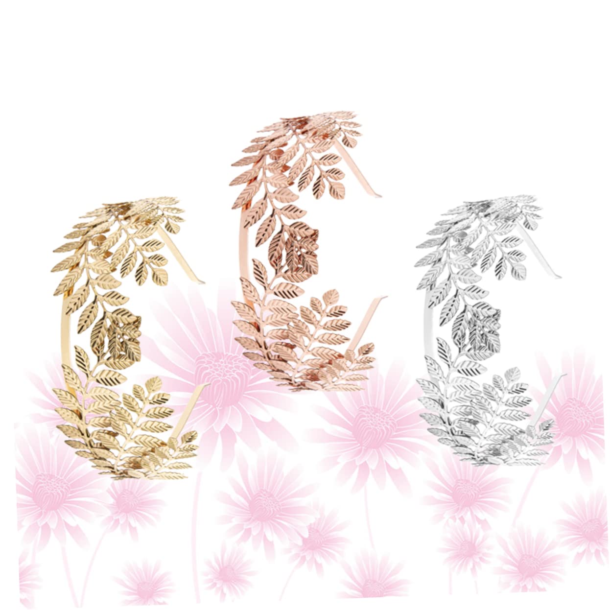 FRCOLOR 9stücke Blätterform Haarreif Für Braut Kopfband Gold Silber Und Roségold Kreativer Haarschmuck Für Hochzeiten Und Besondere Anlässe