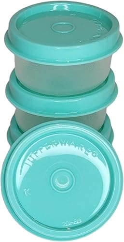 Miniatura 2 de Tupperware Juego de 4 recipientes pequeños Smidgets de 1 oz transparentes con tapas Aqua