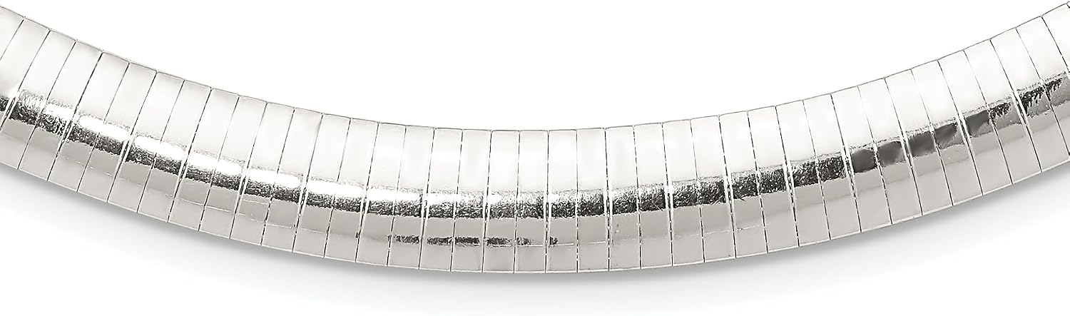 IceCarats 925 Sterling Silver 10mm Chunky Omega Chain Necklace Polished