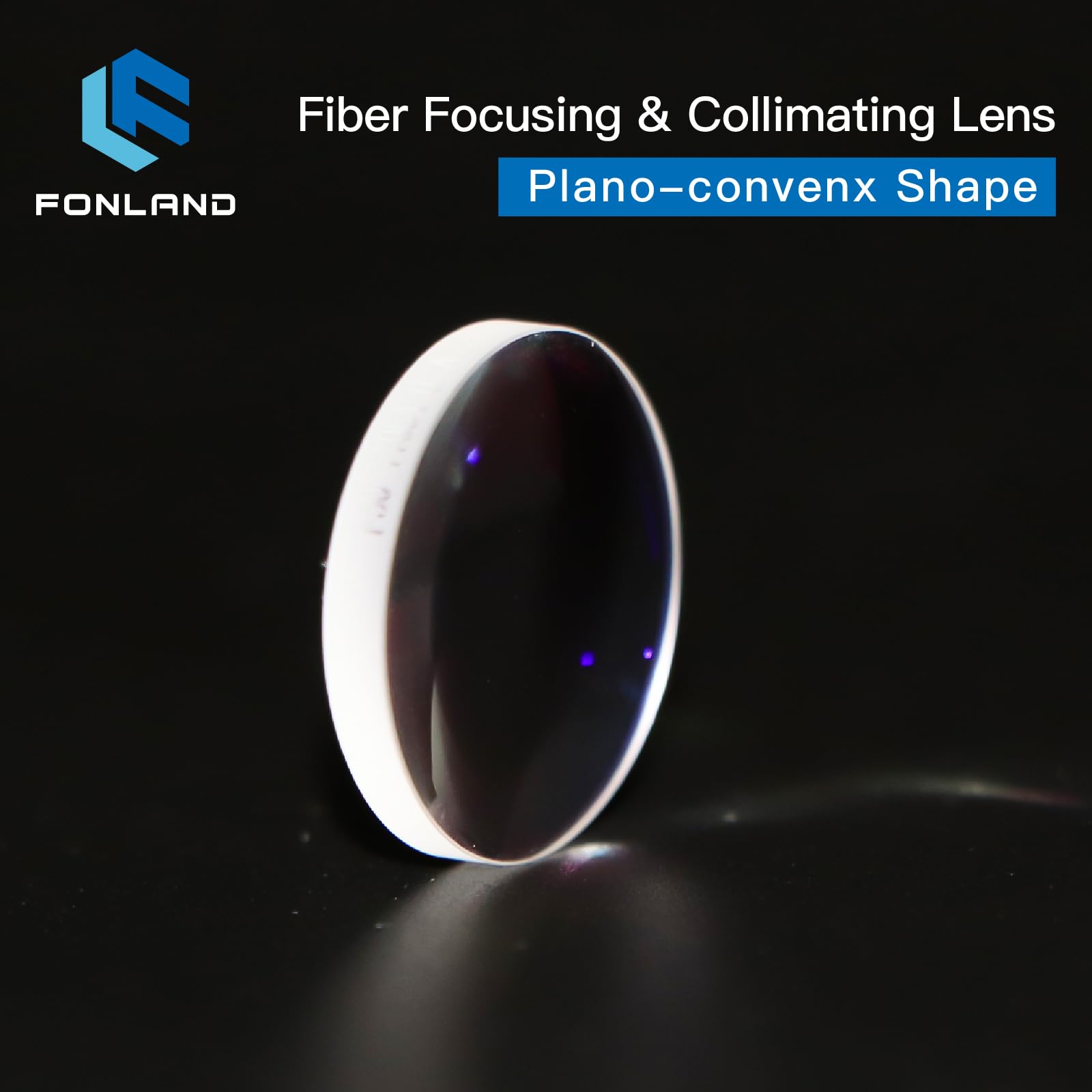 Diametro lente Collimante di Messa a Fuoco 20-37 mm Silice Fusa al Quarzo per Macchina Laser a Fibra ad Alta Energia 1064nm Piano-Convesso