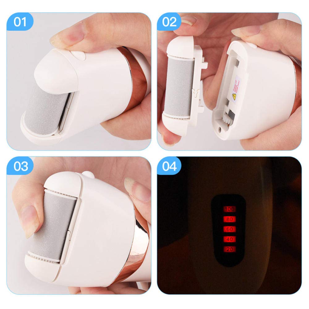 Archivo de pie de carga USB eliminación de callos eléctricos eliminación de piel muerta máquina de pedicura de pie exfoliante de pie