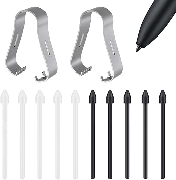10 PCS S Pen Nib Replacement Touch Stylus Tips, Durable S Pen Nibs for Galaxy S6/S6 Lite/S7/S7FE/S8/S21 Ultra/S23 Ultra/Note 10/Note 20 Ultra, Includes Tweezer for Easy Installation Black and White