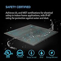 Vista 5 de AC Infinity SUNCORE S3 - Alfombrilla impermeable para plántulas con controlador de calor de 10 x 20.75 pulgadas, almohadilla térmica
