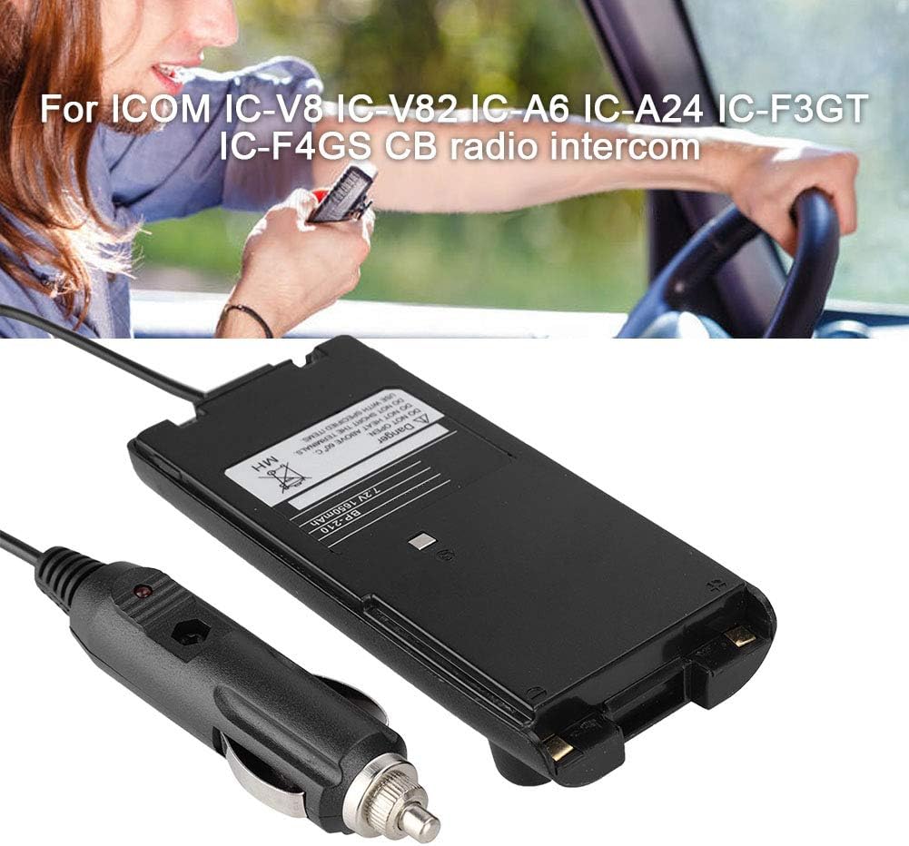 Mugast Battery Eliminator Adapter,12V Portable Car Charger Radio Battery Eliminator Adapter for IC-V8 IC-V82 IC-A6 IC-A24 IC-F3GT CB Radio Intercom