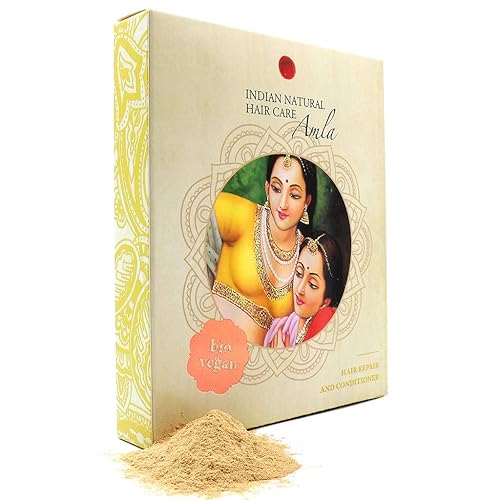 Miniatura 1 de Amla Polvo para el crecimiento del cabello, orgánico fresco y puro, 7 oz - Cuidado del cabello natural de la India