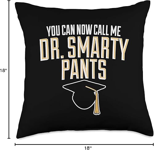 Miniatura 4 de Doctorado Doctorado Regalos de Graduación Defense Party Phd Dr Smarty Pantalones Doctorado Regalos de Graduación Almohada de Lanzamiento, 18x18,