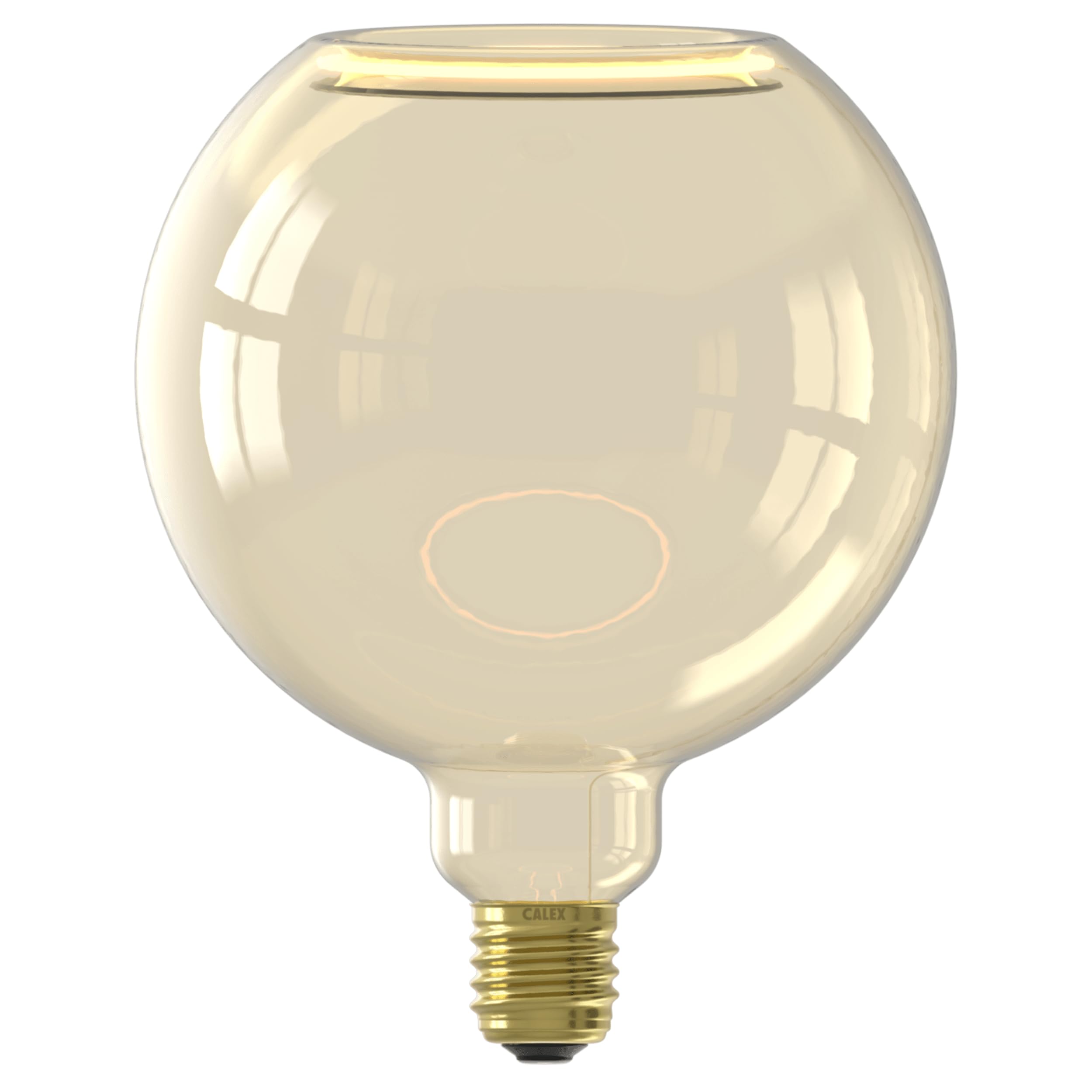 CALEX - Aura Chaves LED Bulb, Floating Globe Light, E27, Gold, G150 Dimmable Warm White Light, 4W