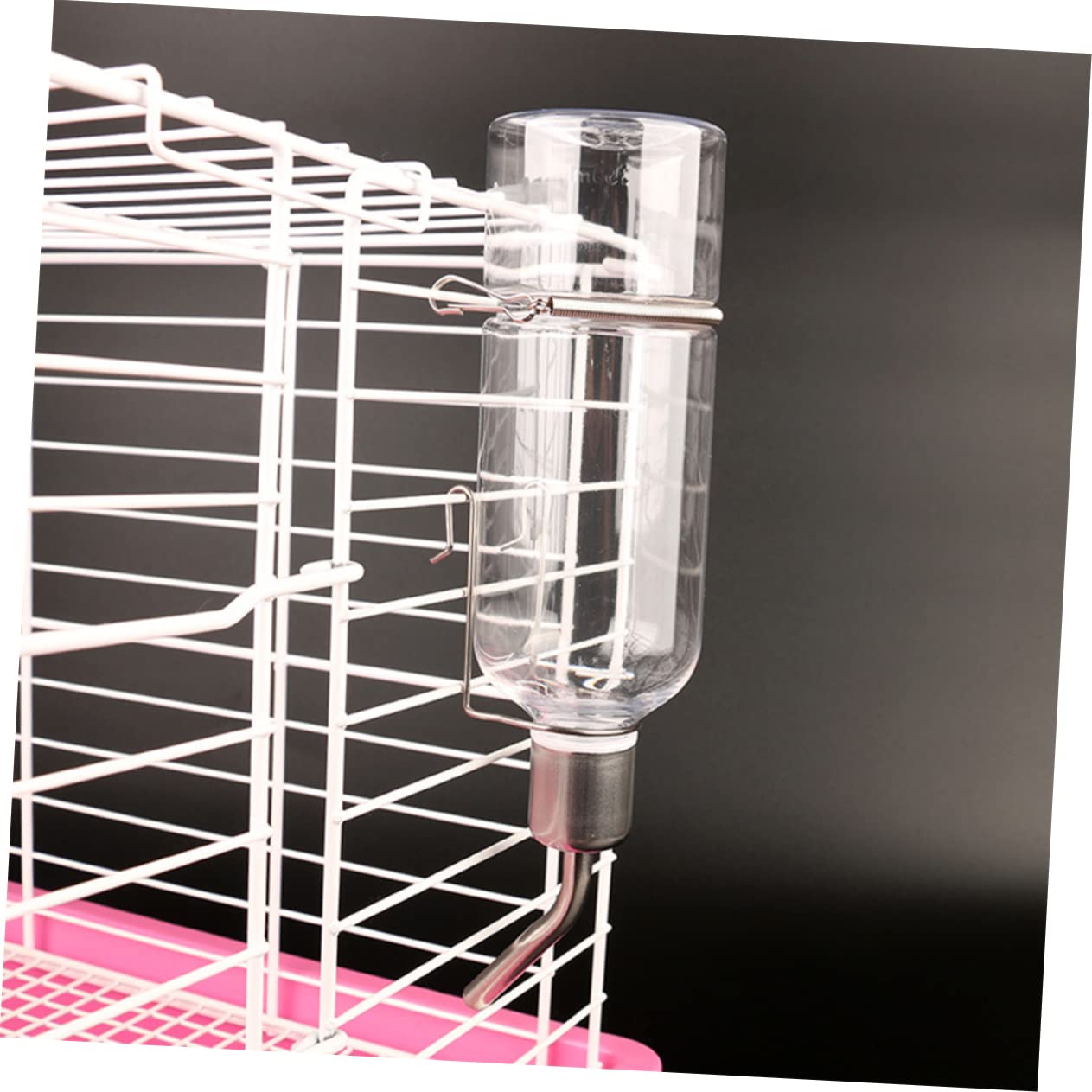 VANZACK 6piezas Botella De Agua para Mascotas Bebedero Colgante De Inoxidable para Hámsters Conejos y Cobayas Instalación y Prevención De Filtraciones