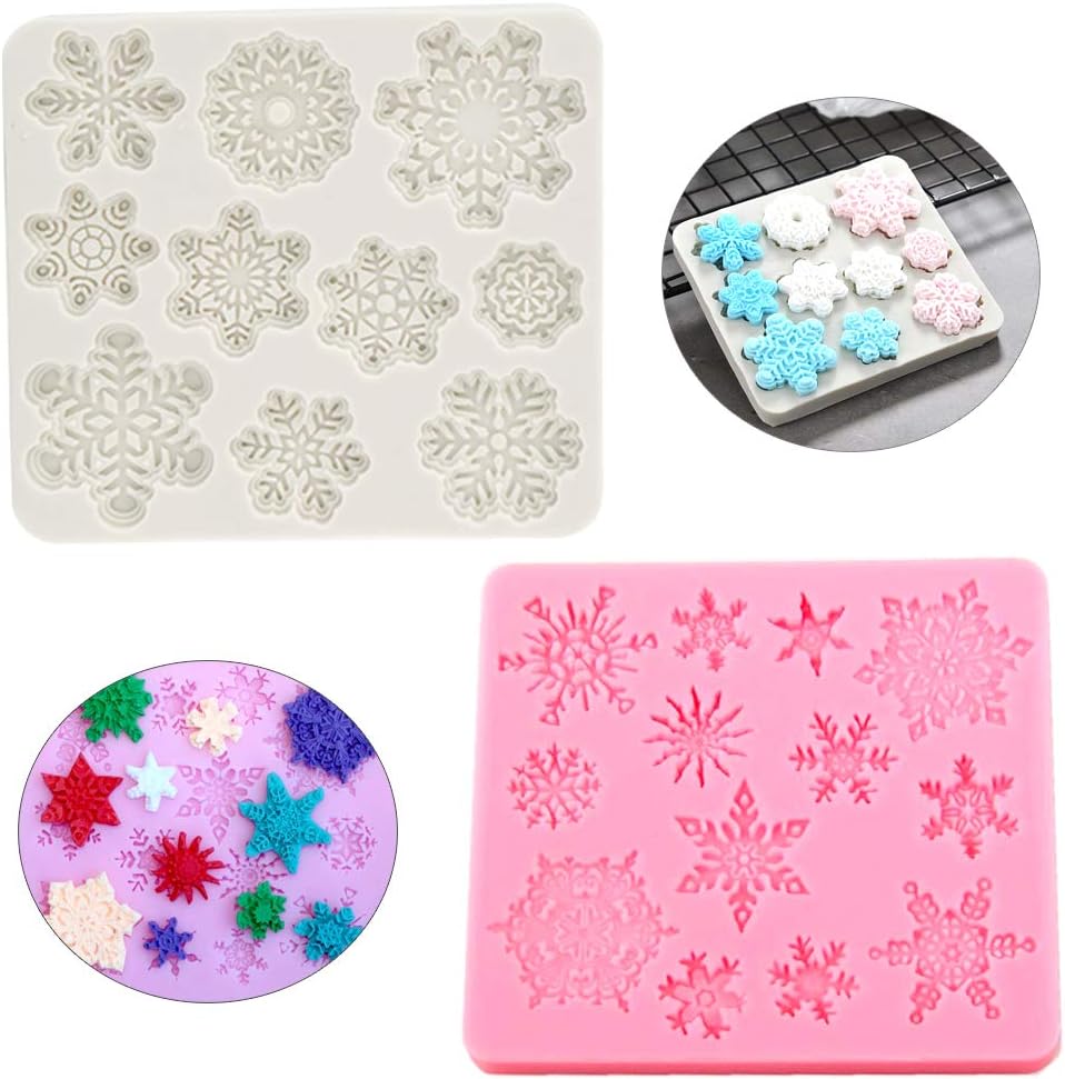 stampo in silicone per fiocchi di neve fondente