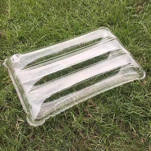 Inserto de almohada transparente, cojín portátil para sofá al aire libre y viajes, fácil de inflar y transportar, para camping, hogar y oficina