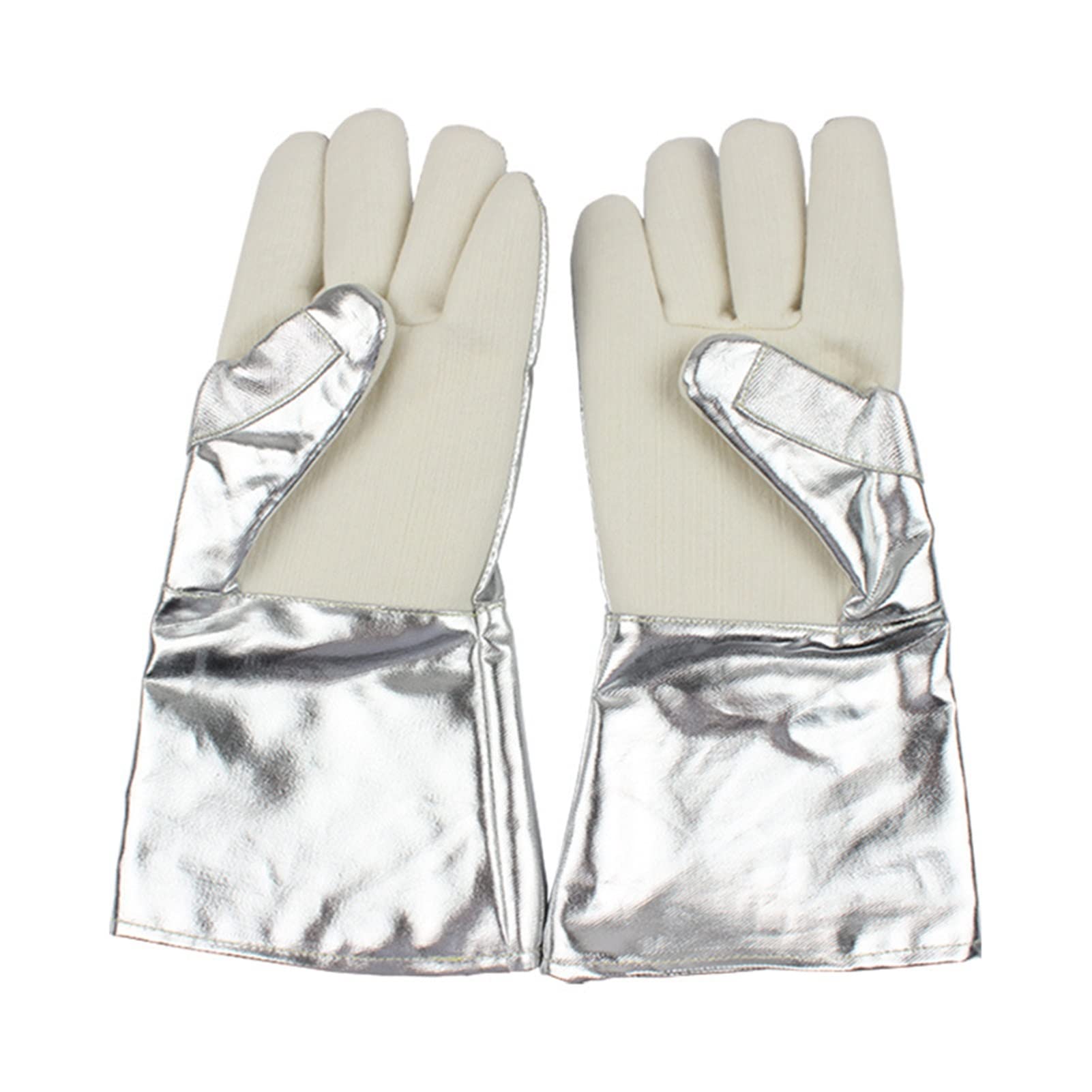 PIWINE Gartenhandschuhe, schnittfeste Handschuhe, feuerfeste Handschuhe, 350 ℃ Schweißhandschuhe aus Aluminiumfolie for Metallurgie, Herd, Grill und andere Zwecke