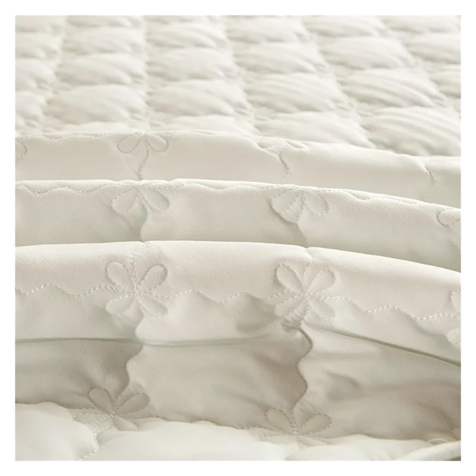 Faldones De Cama Falda de Cama Gruesa, Funda Color sólido, Protector colchón Acolchado, Colcha Dormitorio(2,King 180x200cm 1pc)