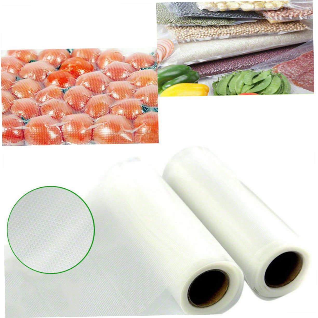 HOLIDYOYO Disposable Vegetable Fruits Storage Pouch 1 Roll Vacuum Sealer Bags 20x500cm Food Storage Container