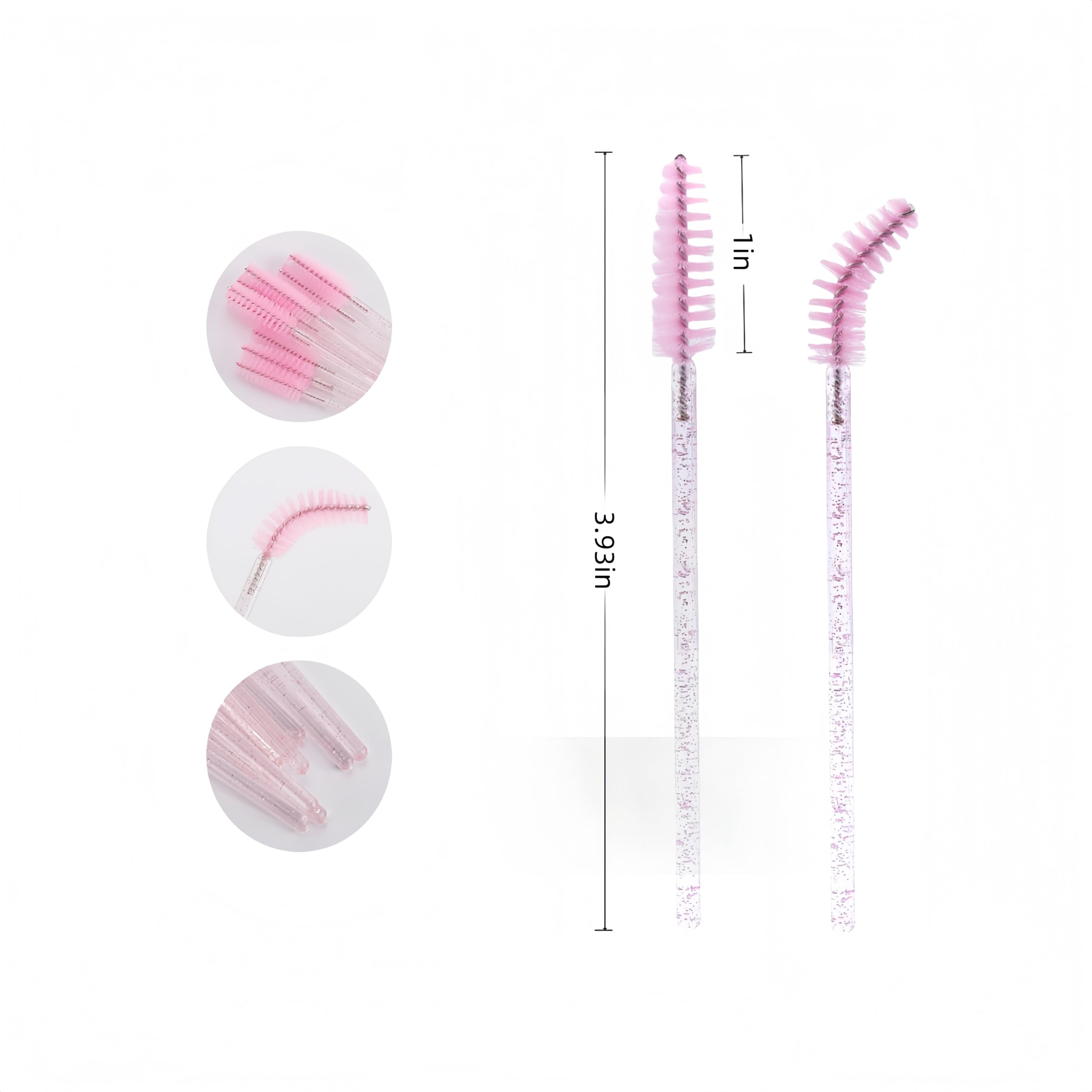200 Pcs Disposable Eyelash & Eyebrow Brush Set, Mascara Wands - Image 2