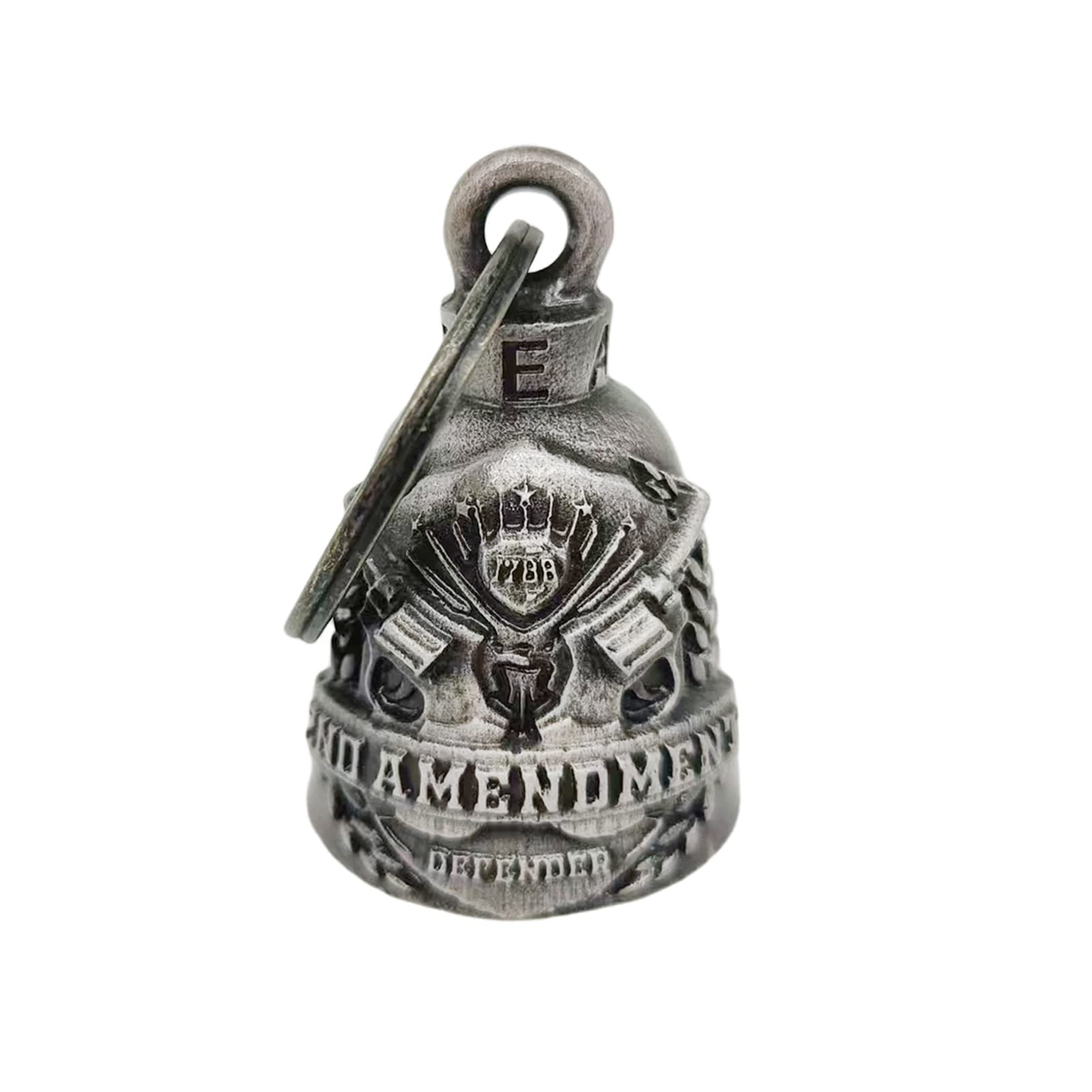 Motorcycle Bell with Hanger for Biker, Good Luck Biker Bells and Motorcycle Accessories Keychain Lucky Bell, 1789, Medium