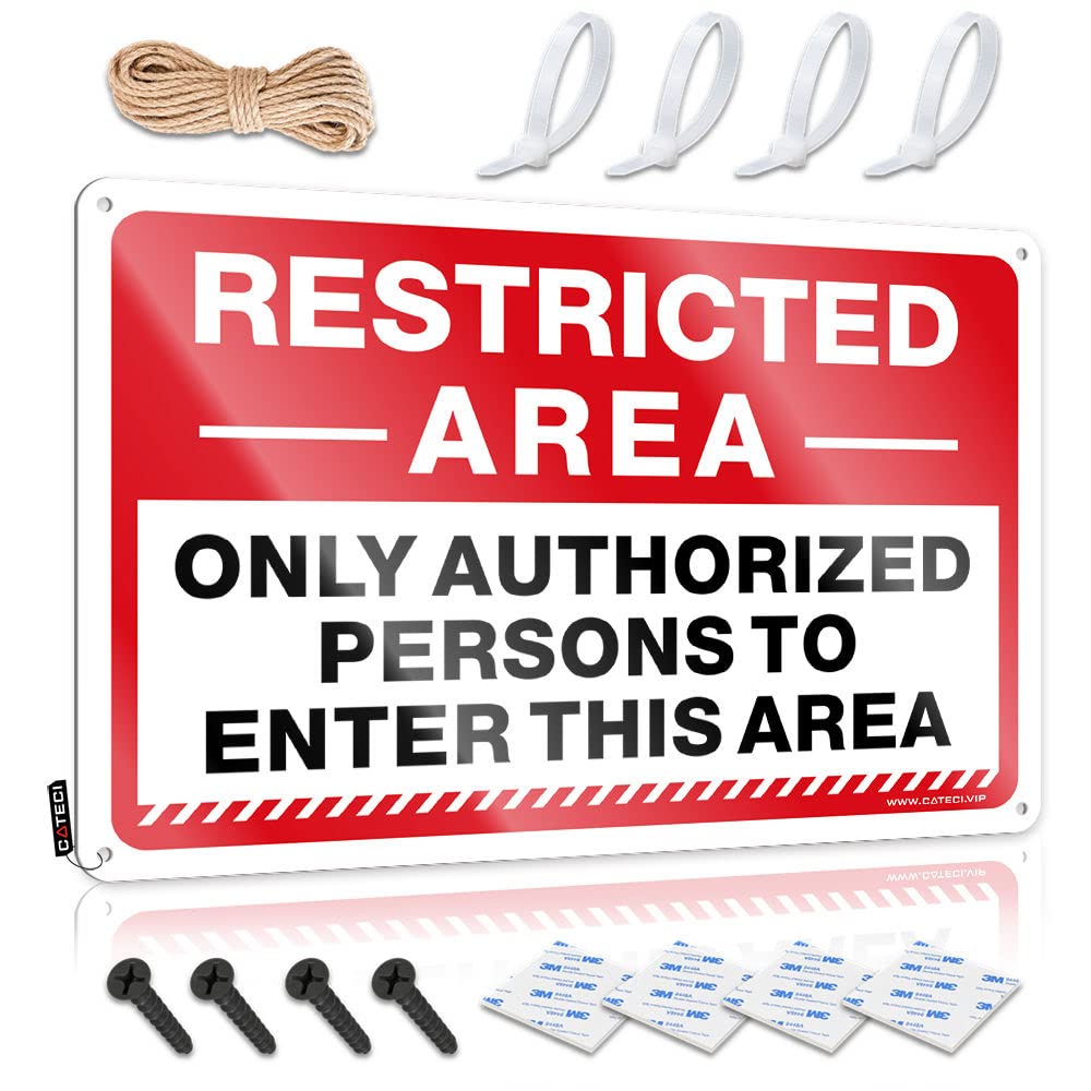Fzfn Men's Colour Playroom Decor, Funny Vintage Signs Tavern Nice Restricted Area Only Authorized Persons To Enter This Area | Rustic Preppy Wall Art(30X40cm)