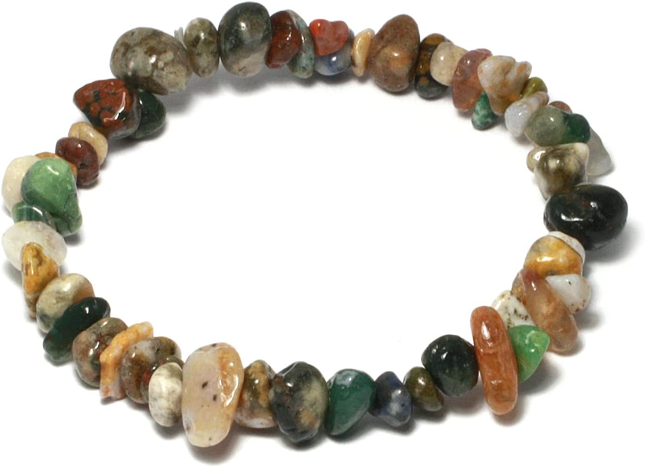 Ocean Jasper Gemstone Chip Bracelet