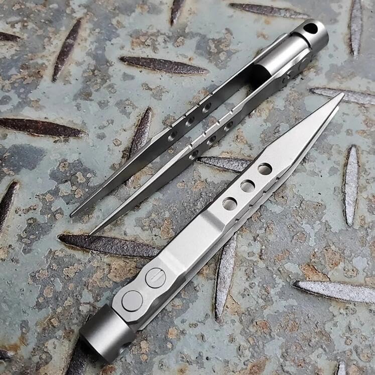 TC4 Titanium EDC Tweezers Precision Point Adjustable Tension Non-Slip Anti-Corrosion DIY & Craft Tool 91mm