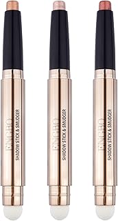 Vtrem 3PCS Eyeshadow Stick Set Shimmer Pearl Champagne/Red/Light Brown Eyeshadow Pencil Crayon Eye Shadow Pencil Eye Highlighter Stick Waterproof Long Lasting Cream Eye Shadow & Eyeliner Pen Set