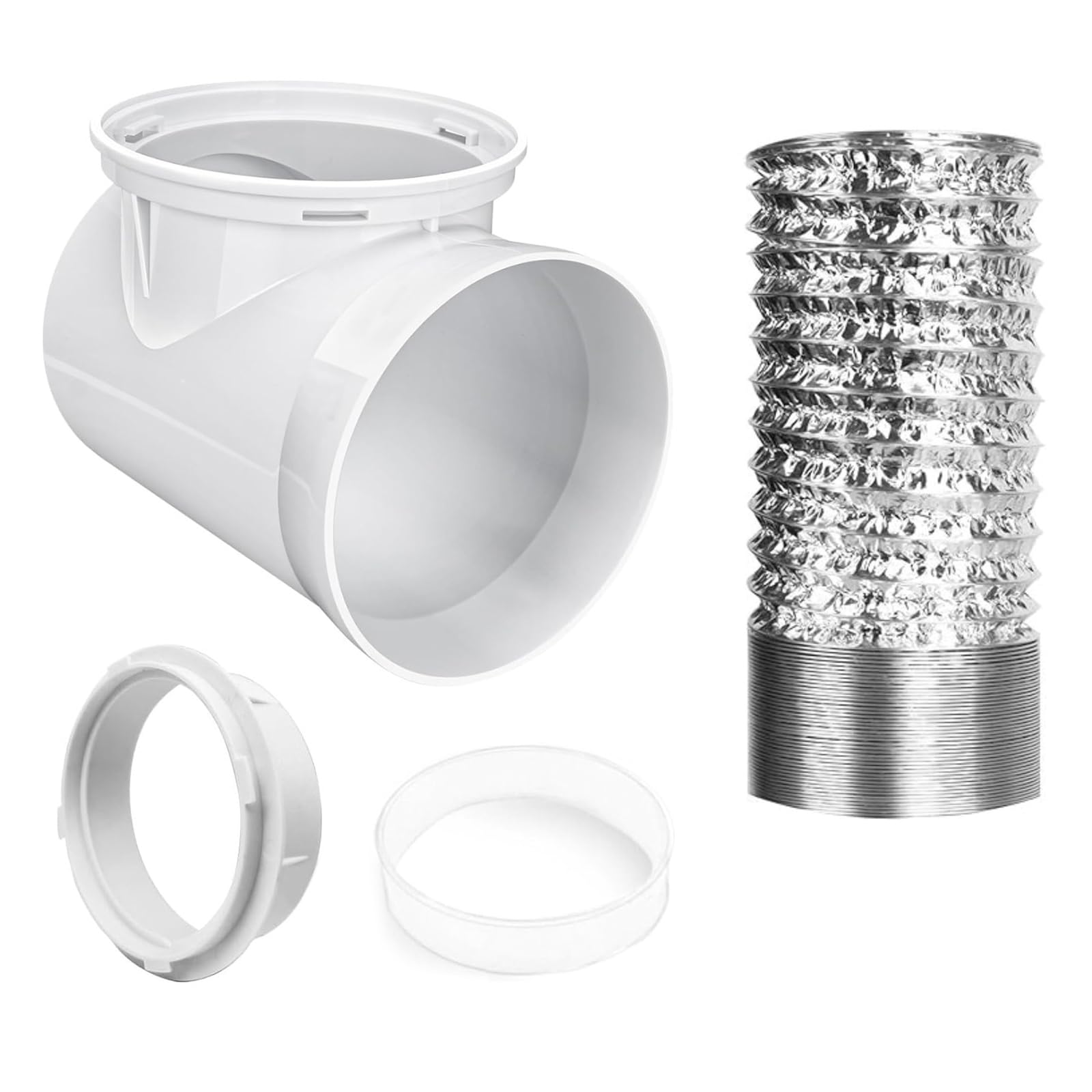 HZBB 90 Degree Dryer Vent Hose Connector Set Vent Wall Plate Duct Quick Connector Dryers Dock Magvent Dryer
