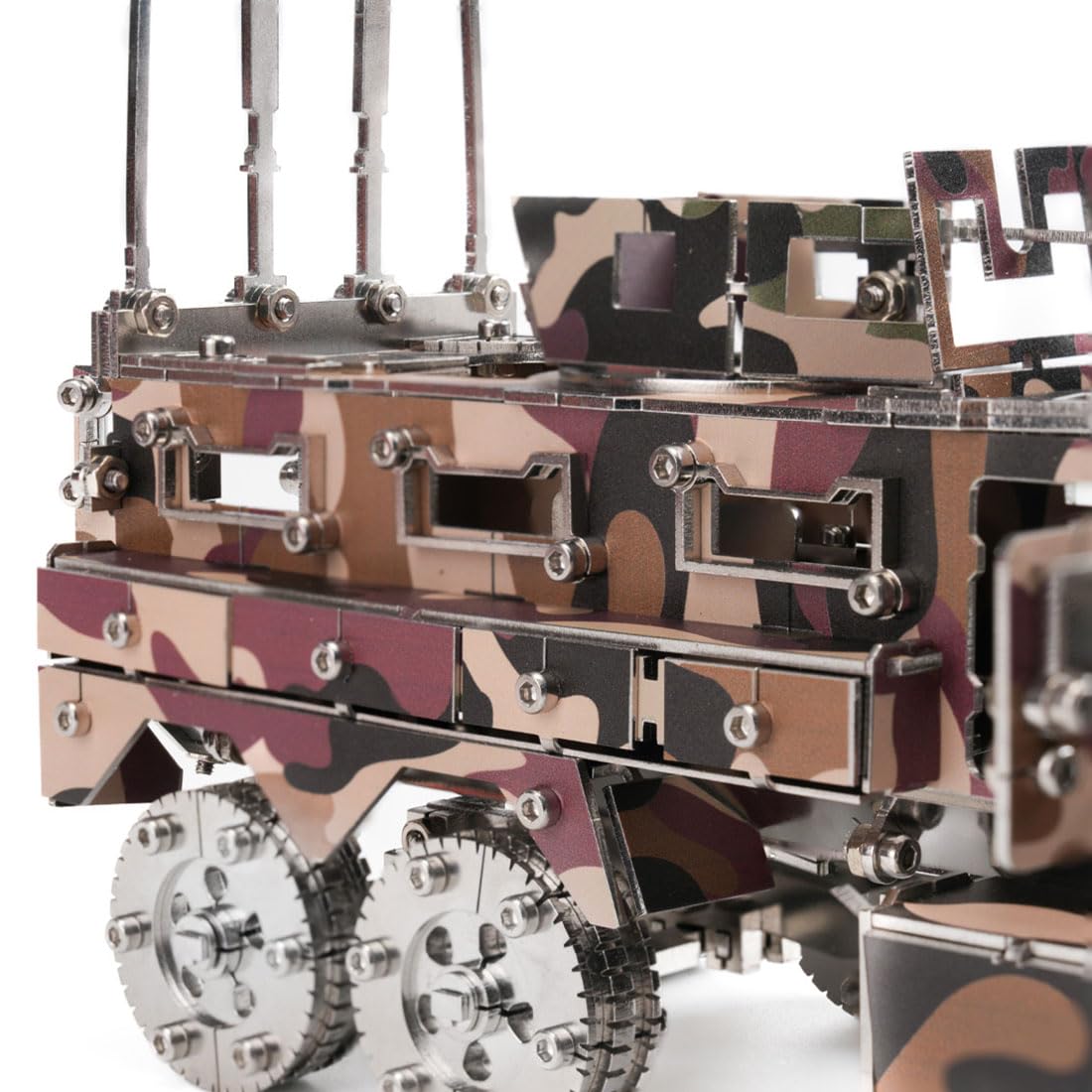 3D Metall Puzzle Erwachsene Militär Panzerfahrzeug Montage Kit 200+ Stück | FüR Modellbau-Fans Und Technikliebhaber RäUmliches Denken Und Geduld MilitäRfahrzeug-Design Stabiler Konstruktion