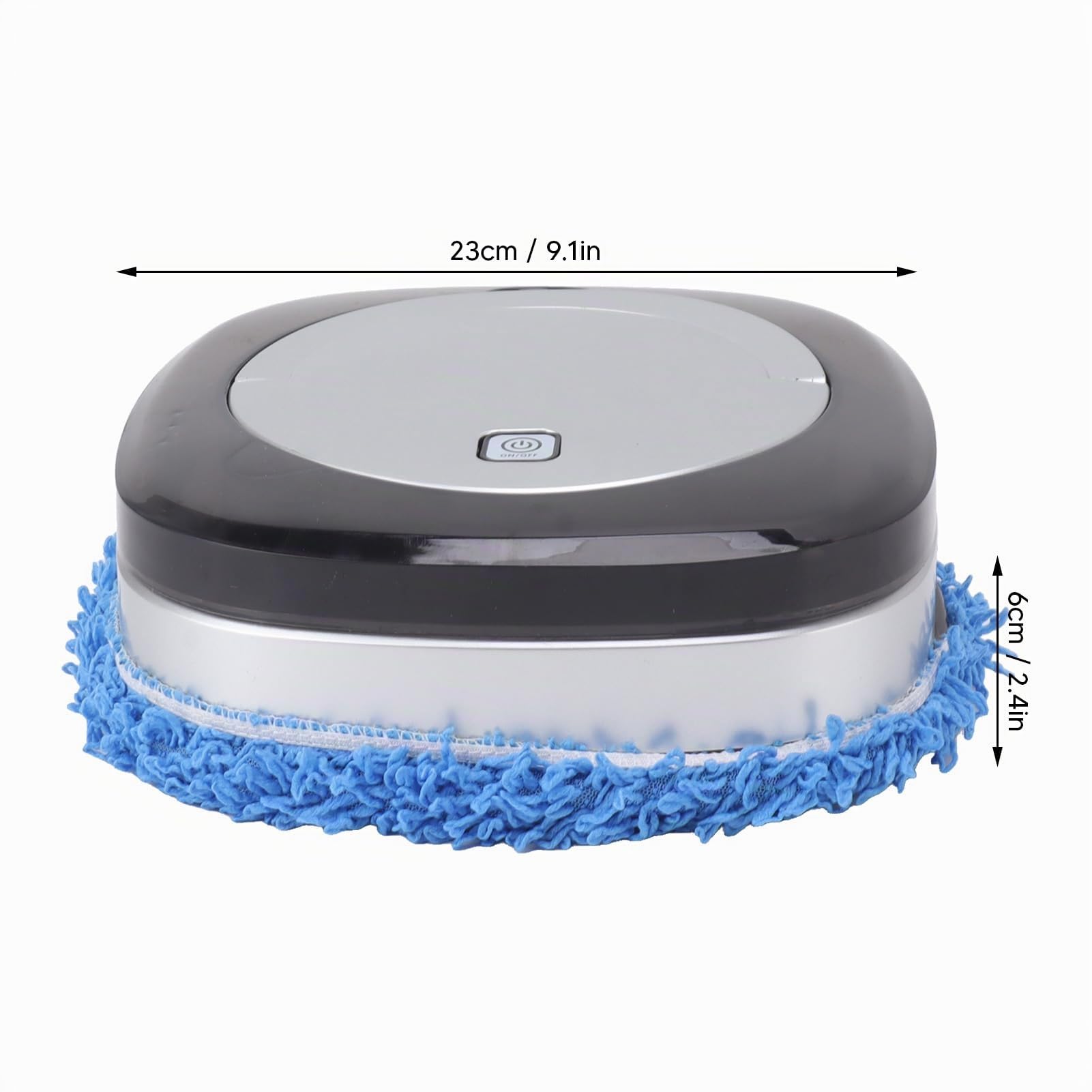 Robot para Fregar Pisos, Máquina Automática para Fregar Pisos, Robot Inalámbrico para Fregar Pisos de Alta Eficiencia, Robots para Fregar Automáticamente con Aspiradora con Tanque de Agua(Plata)