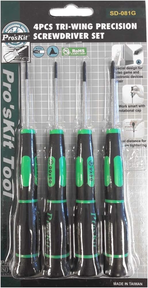 SD-081G Pro's Kit Tri-Wing Precision Screwdriver Set with 4 Pieces