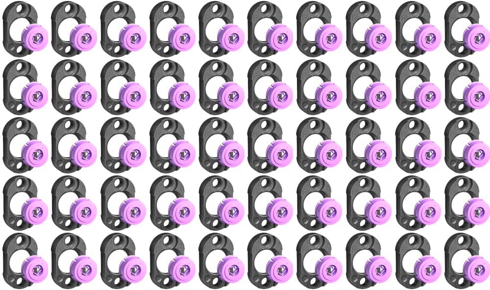 Button Fix Type 3 Lot de 50 fixations encastrées pour panneaux de raccordement face à face - Fixation encastrée