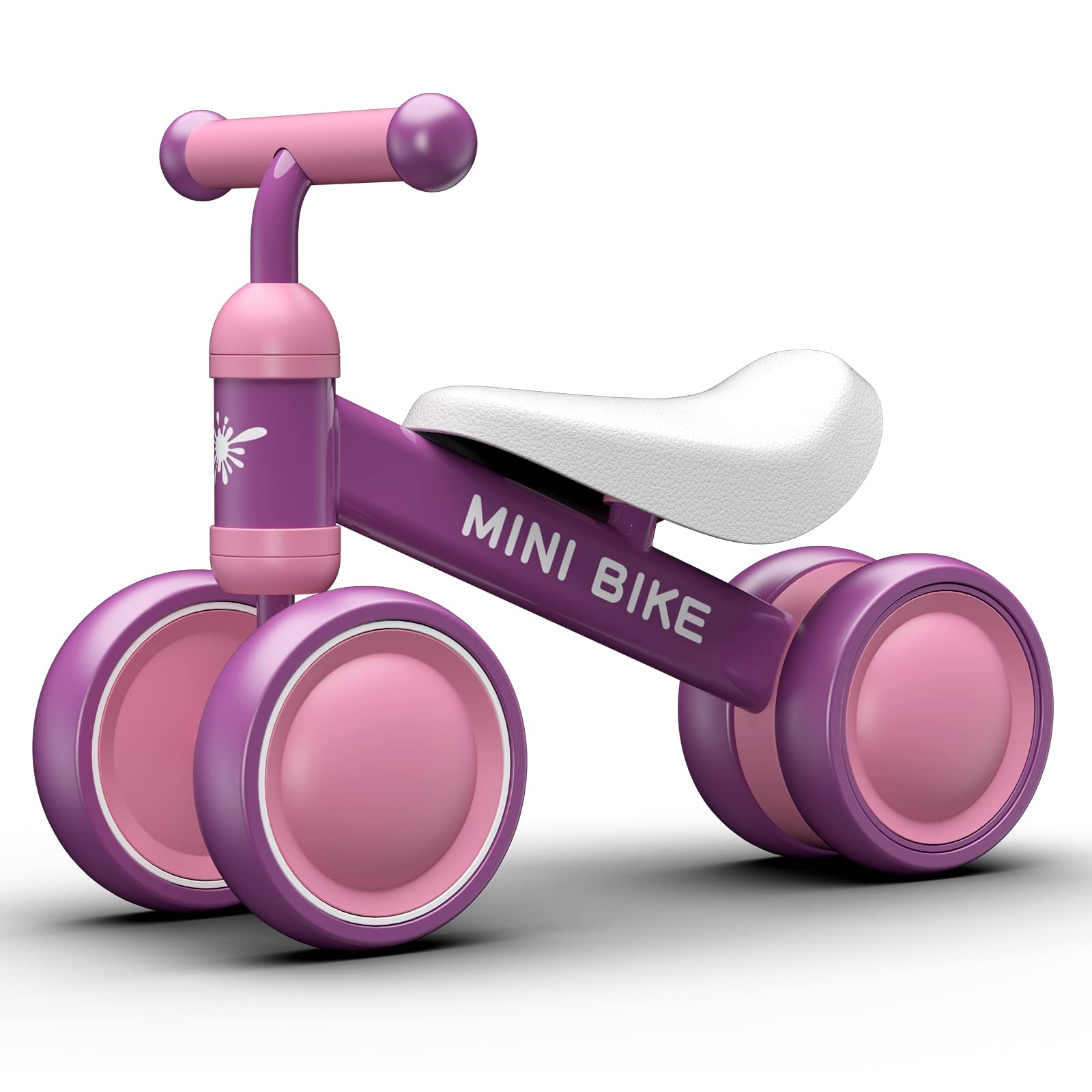 Ancaixin Baby Balance Bikes 10-24 Month Toddler Walker | Riding Toys for 1 Year Old Boys Girls | No Pedal Infant 4 Wheels Kids Bicycle | Best First Birthday Gifts New Year Holiday Purple