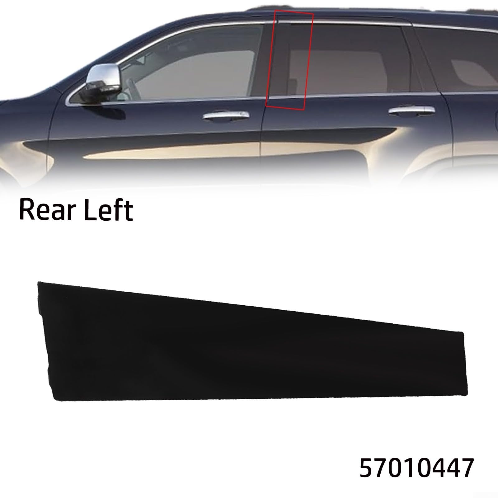 57010447 Trim Colonna B Portiera Posteriore Sinistra per Jeep Per Grand Per Cherokee 2011-2020 Interni Trim Ricambio Direct Fit Copertura Pilastro Corpo
