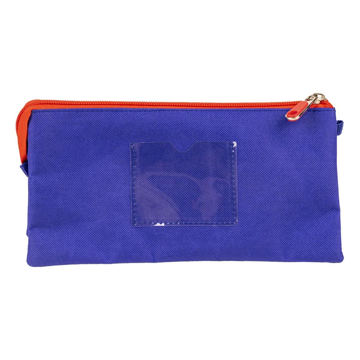 Sonic Prime Triple Compartment Pencil Case, Blue and Red, 22.5 x 2 x 11.5 cm, Made of Polyester, Zip Closure - Image 2