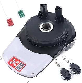 Automatic Roll Up Door Opener Motor, Auto Garage Roller Door Motor Gate Opener with 2 Remot, 110V 50 Decibel Roll Up Garage Door Opener for Garage Warehouse Store Barn Farm