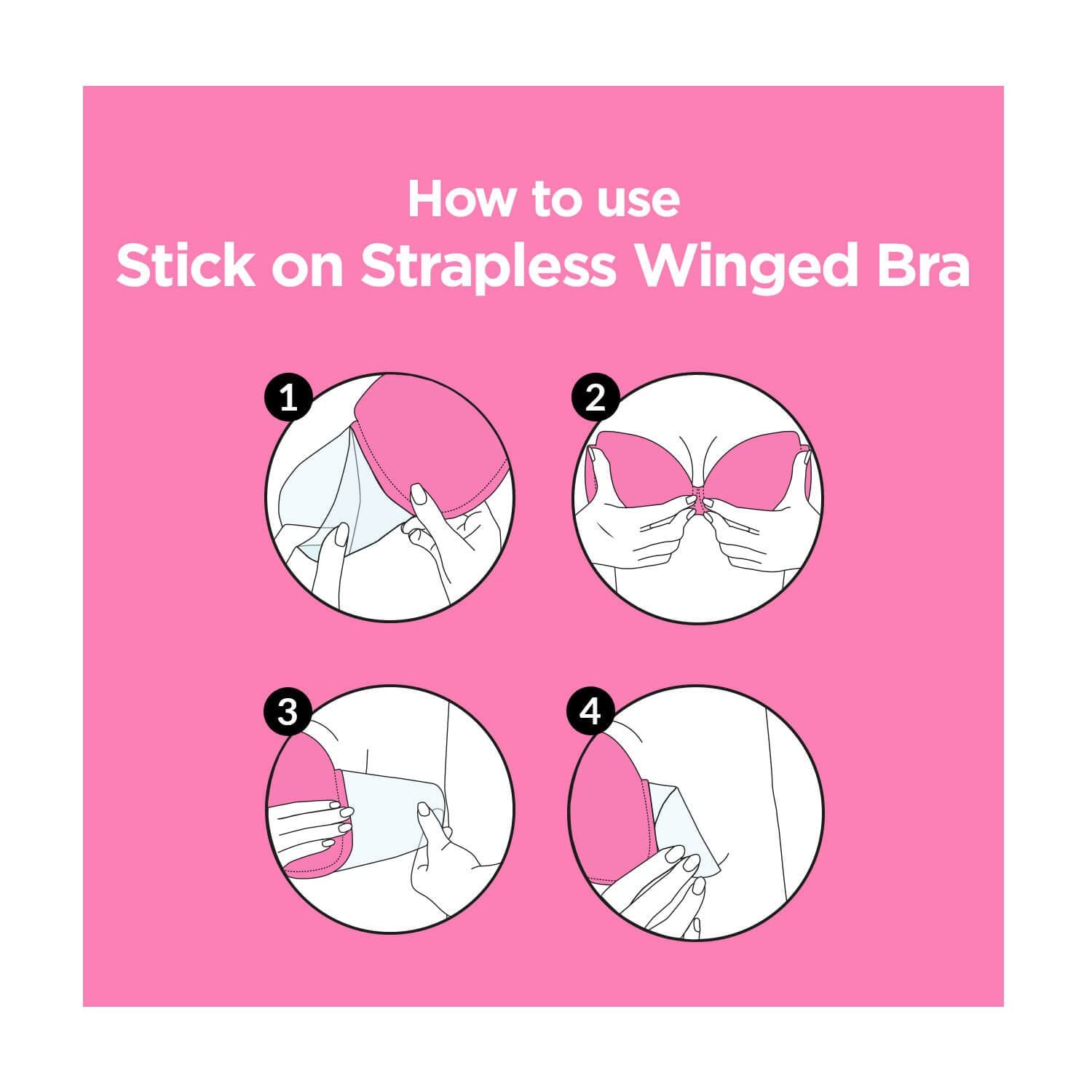 Winged Bra - Backless Strapless Invisible Adhesive Wings A to D Cup