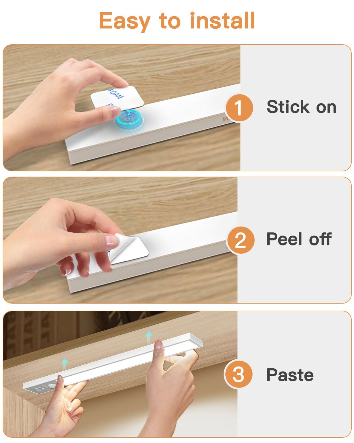 Onder kastverlichting, Motion Sensor Lights Indoor 28 LED Closet Wireless Kitchen Light kabinet onder toonbankverlichting oplaadbare batterij aangedreven slaapkamer nacht Homelife Stick op voor plank Onder kastverlichting, Motion Sensor Lights Indoor 28 LED Closet Wireless Kitchen Light kabinet onder toonbankverlichting oplaadbare batterij aangedreven slaapkamer nacht Homelife Stick op voor plank