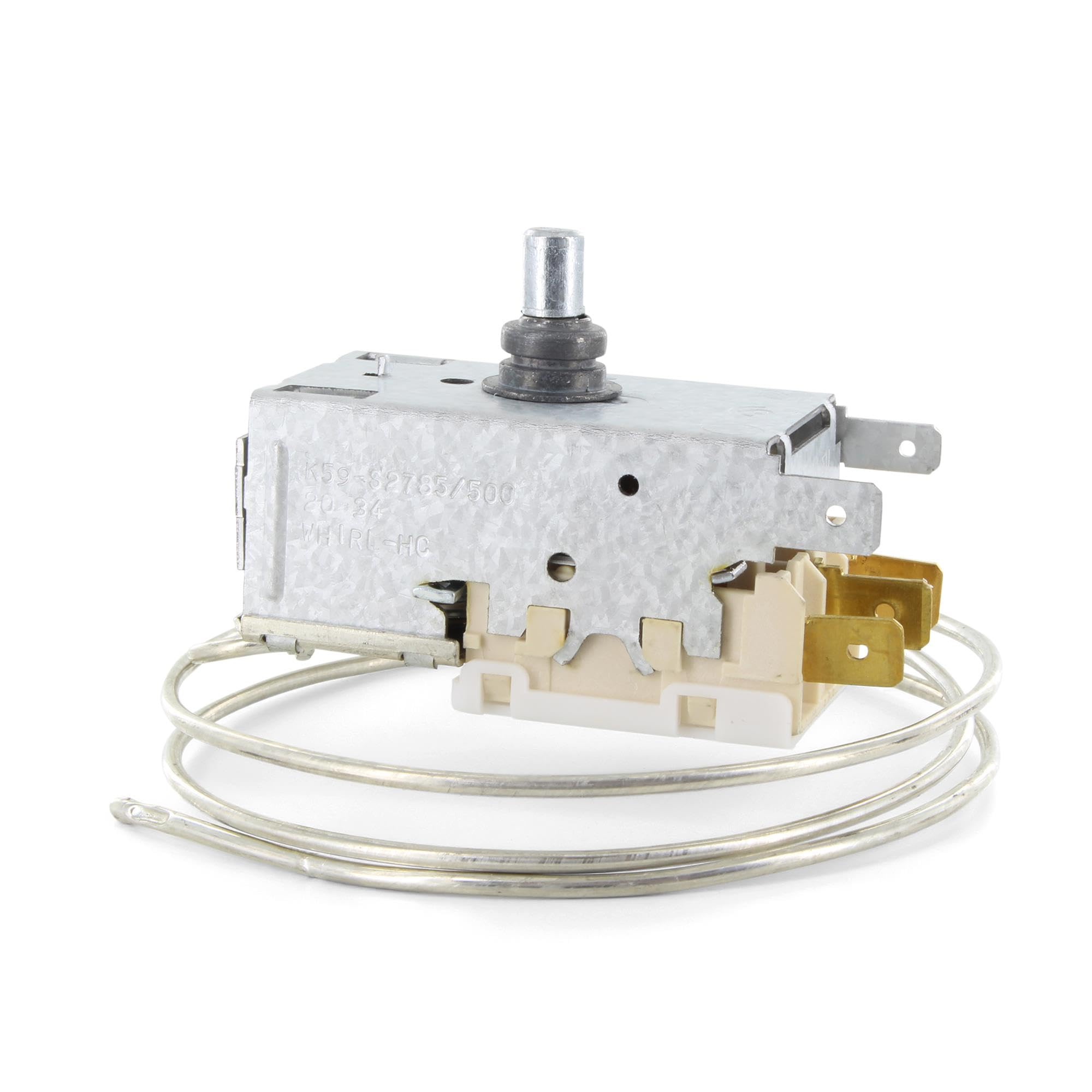 Thermostat Ersatz für Atea A13-0696R Ranco K59-S2785 Whirlpool Bauknecht 481228238175 713mm Kapillarrohr 3x6,3mm AMP inkl. Lampenfassung für Kühlschrank Gefrierschrank