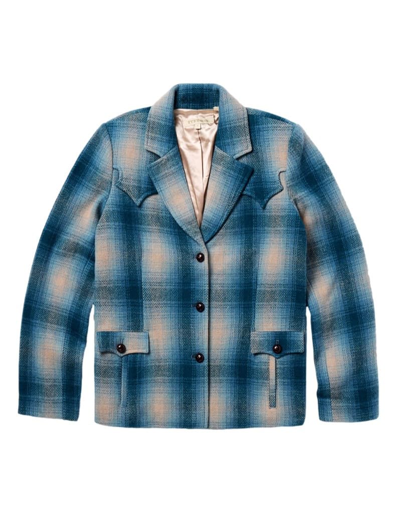 Western Wool Plaid Blazer