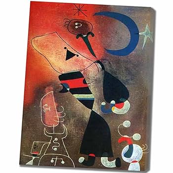 Amazon｜ジョアン・ミロ《女と鳥》 アートフレーム ウォール