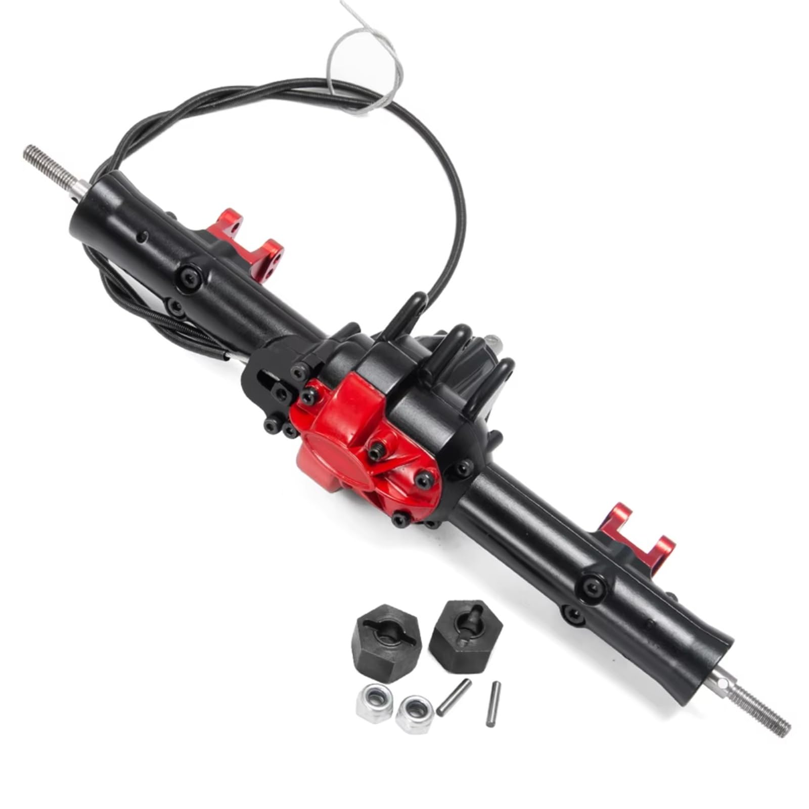 RC-Achse Ersatzteile Kompatibel Mit D90 1/10 RC Crawler Car Upgrade-Teile Aluminium Komplette Vorder- Und Hinterachse Mit Differentialsperre
