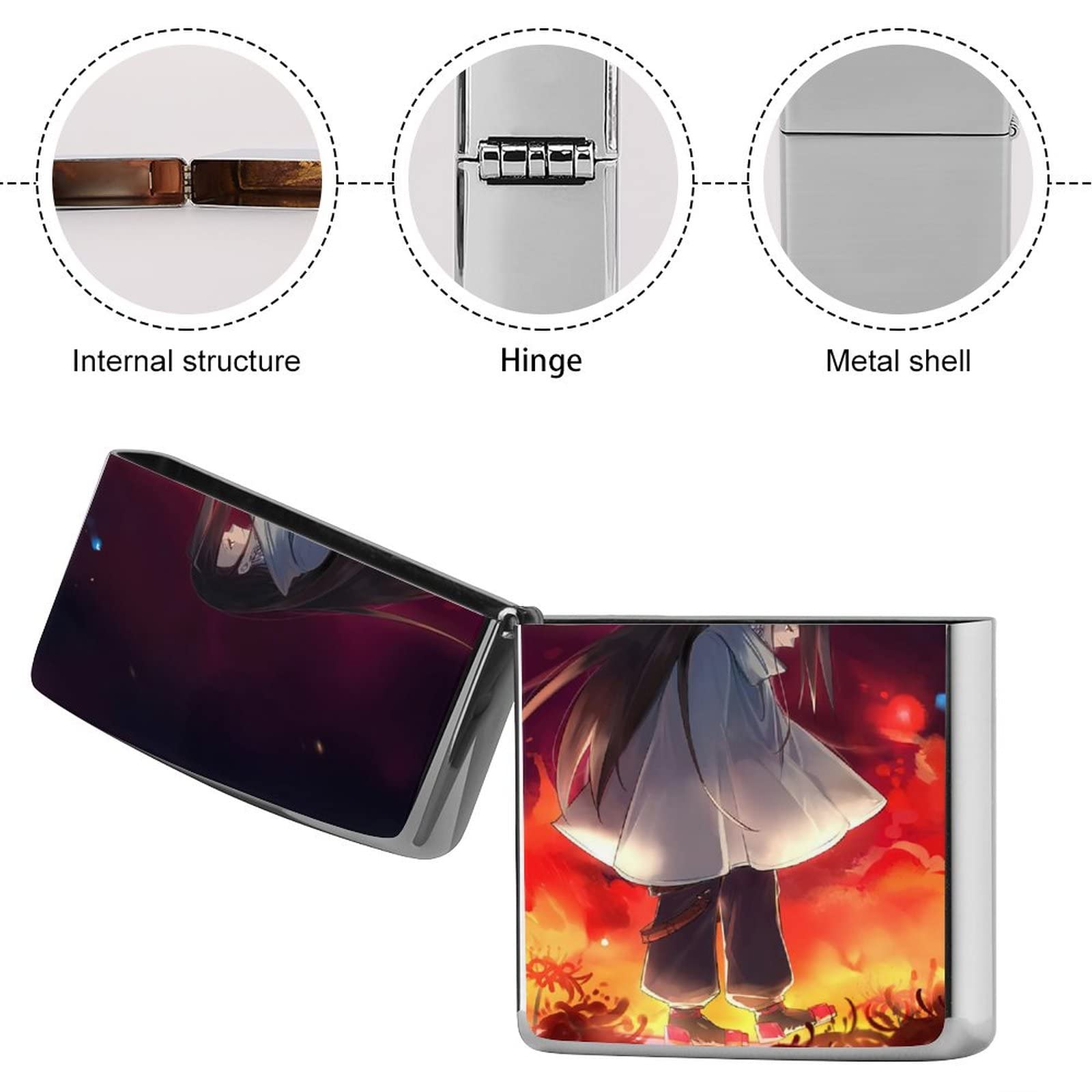 Amazon.co.jp: ライターケース シャーマンキング 麻倉葉王 メタル 