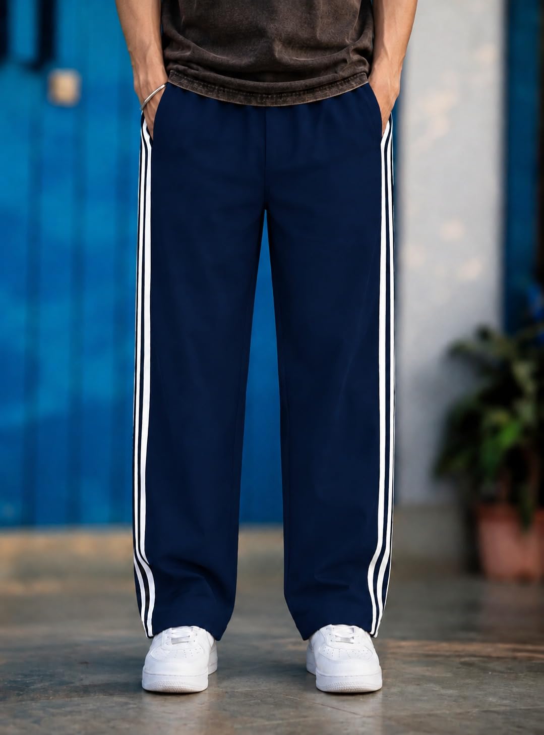 blacktail Men Baggy Track Pants Gym, Running & Casual Wear|Track Pants – Loose Fit Joggers for Men | Korean Style Travel & Lounge Wear with Pockets-picture-17