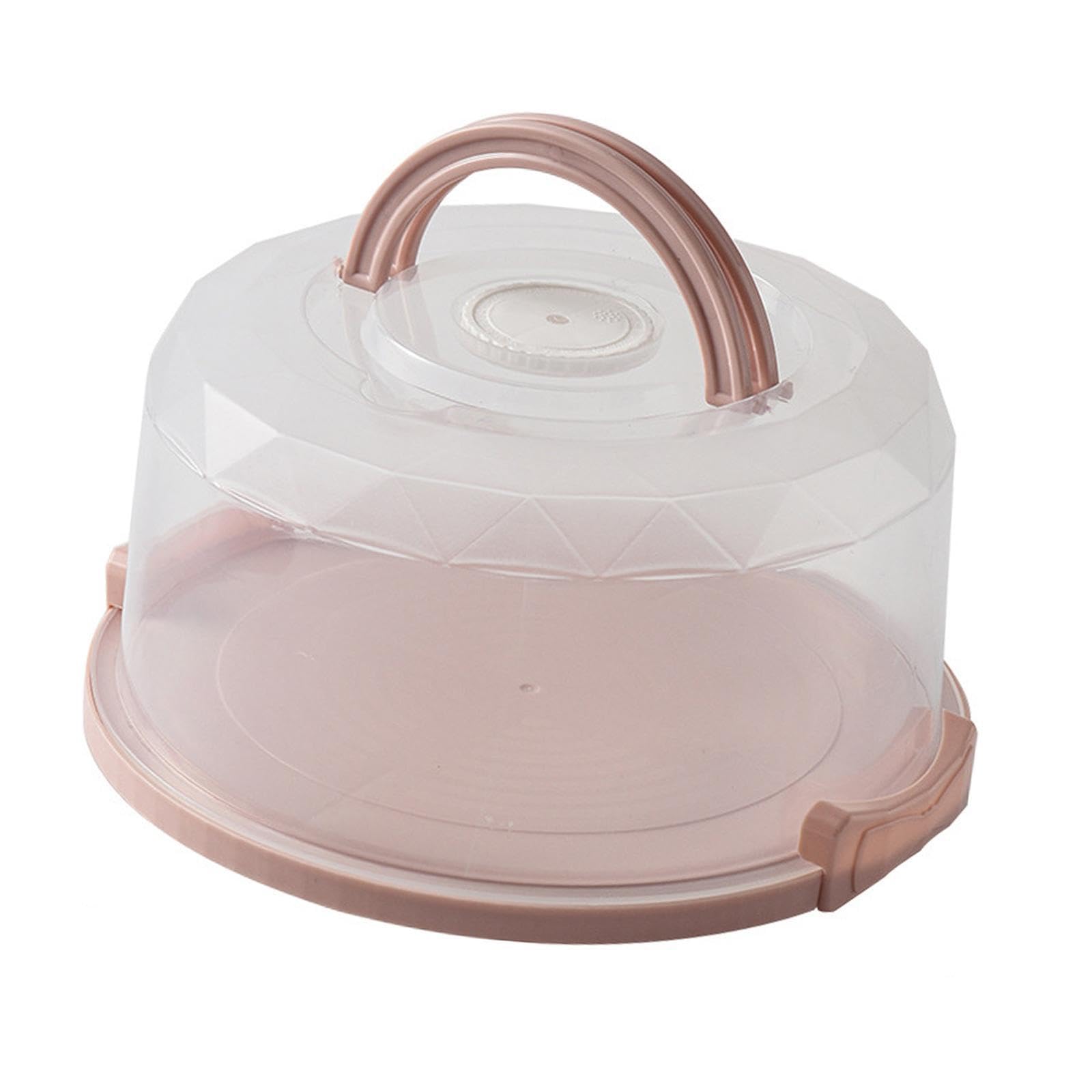 PIXZCSA Cake Carrier With Lid Cake Cupcake And Delicious Treat Storage During Family And Friends Gatherings Home Cooking Carriers Cupcake Carriers Holder Tray, Pink, 25x15.5cm