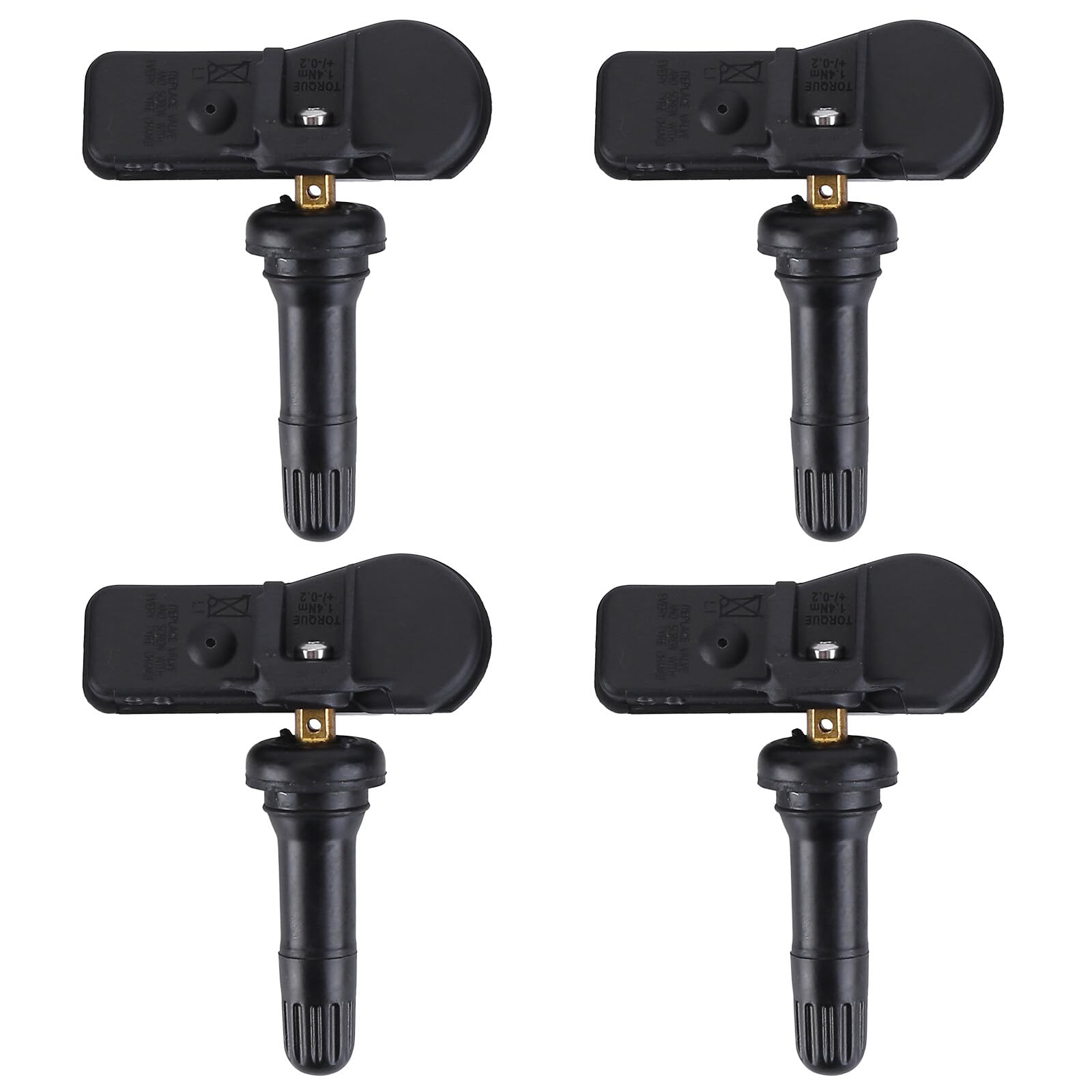 Sensor de presión de neumáticos de 4 piezas 433 MHZ, sensor de sistema de monitoreo de presión de neumáticos TPMS 9811536380 compatible con Peugeot 207 208 308 508 Partner 07-23