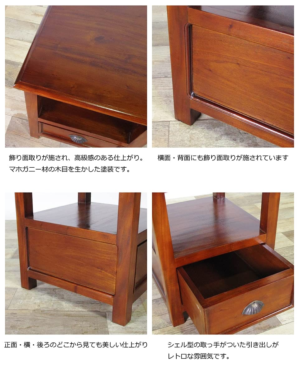 Amazon｜アジアン家具 サイドテーブル 幅42cm 奥行き42cm 高さ