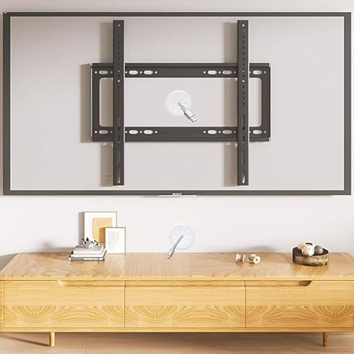 Miniatura 5 de Paquete de 4 protectores de cables de TV para TV montado en la pared, 2-38 pulgadas (agujero de 2.362 in) kit de gestión de cables de pared, incluye