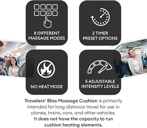 Miniatura 2 de ' Bliss Massage Cushion - Masajeadores - Esenciales de viaje - Alivio del dolor de piernas y espalda baja - Masajeador de piernas y espalda de silla