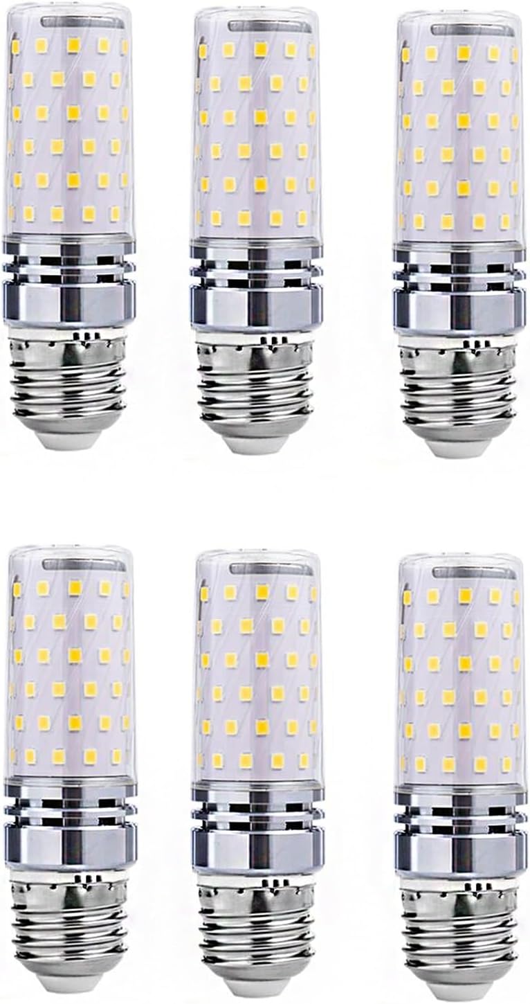 E27 LED Light Bulbs 12w Equivalent 100w Lighting Dimmable 6000k/3000k/4000k 85v-265v 1200 L M Energy Saving for Indoor Living Room Bedroom Dining Room(6 pcs)