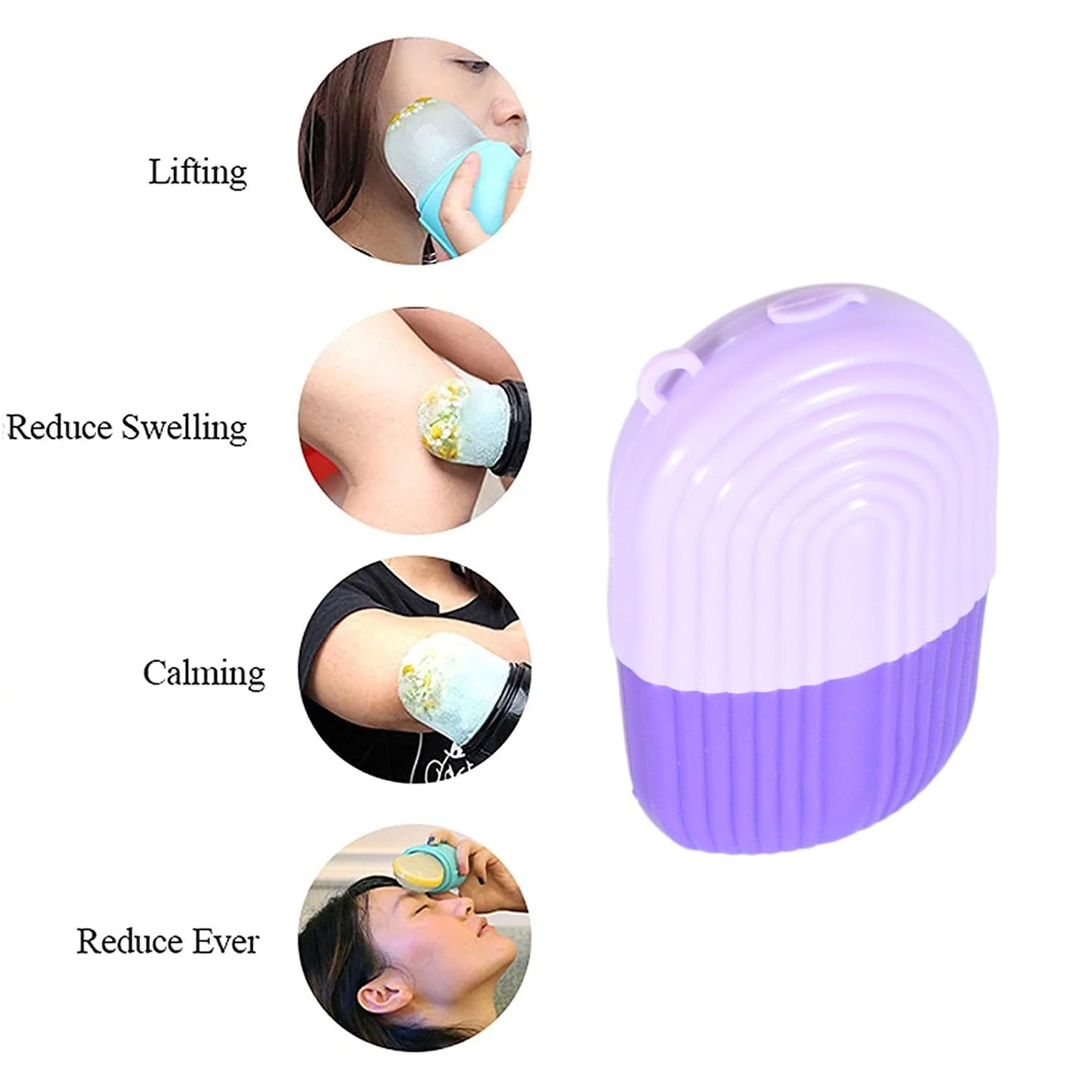 Wowli Beauty ICE Roller for FACE Massager & Eye Reusable FACE Rollers Facial Roller (Purple Color) 3